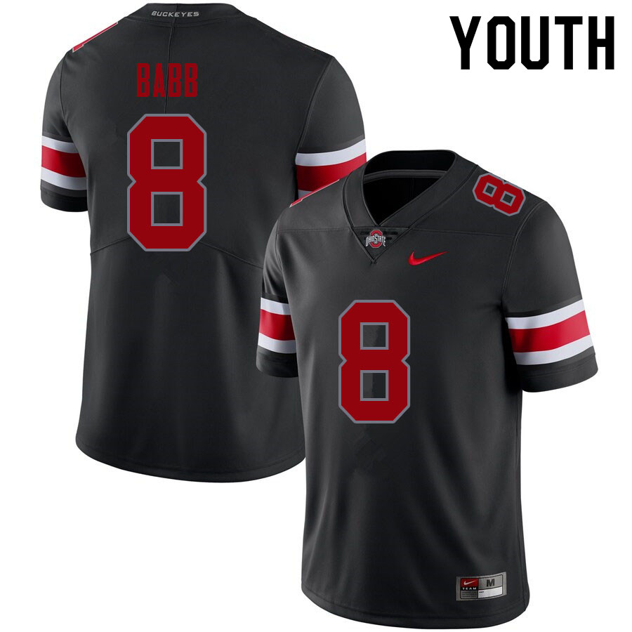 Youth #8 Kamryn Babb Ohio State Buckeyes College Football Jerseys Sale-Blackout